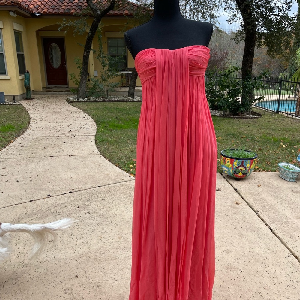 Halston Heritage strapless long dress size 4